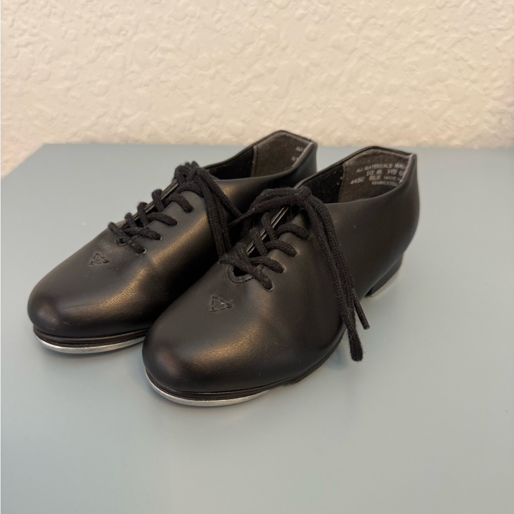 Black Leather Kids Dance Shoes